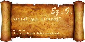 Szilágyi Ildikó névjegykártya